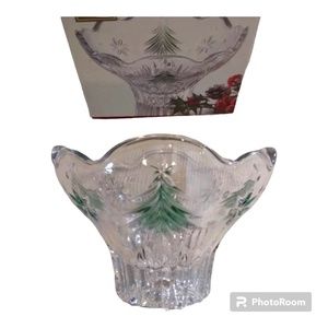 Mikasa Crystal Christmas Tree Bowl